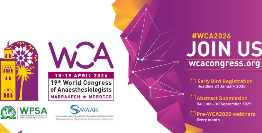 World Federation of Societies of Anaesthesiologists 19th World Congress of Anaesthesiologists 2026