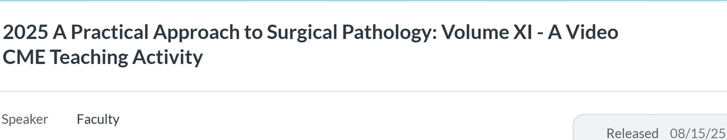DocmedED 2025 A Practical Approach to Surgical Pathology Volume XI
