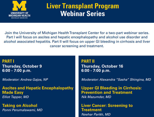 Michigan Medicine Liver Transplant Program Webinar Series 2025